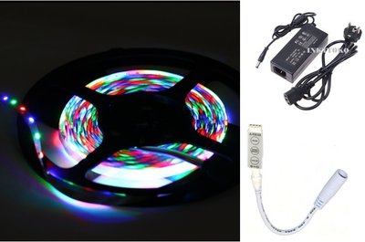 LED set, 5 meter, RGB 3528 (waterproof) , compleet
