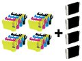 4 sets Epson T1281-T1284 compatible set + 4 BONUS cartridges