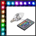 Lamp-E14-RGB-Globe-flash-bulb-LED--16-Kleuren-mét-afstandsbediening
