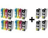 Epson-T1301-T1304-4-complete-compatible-sets-+-4-EXTRA-zwarte-cartridges
