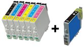 Epson-T0481-T0486-compatible-set-+-extra-zwarte-cartridge