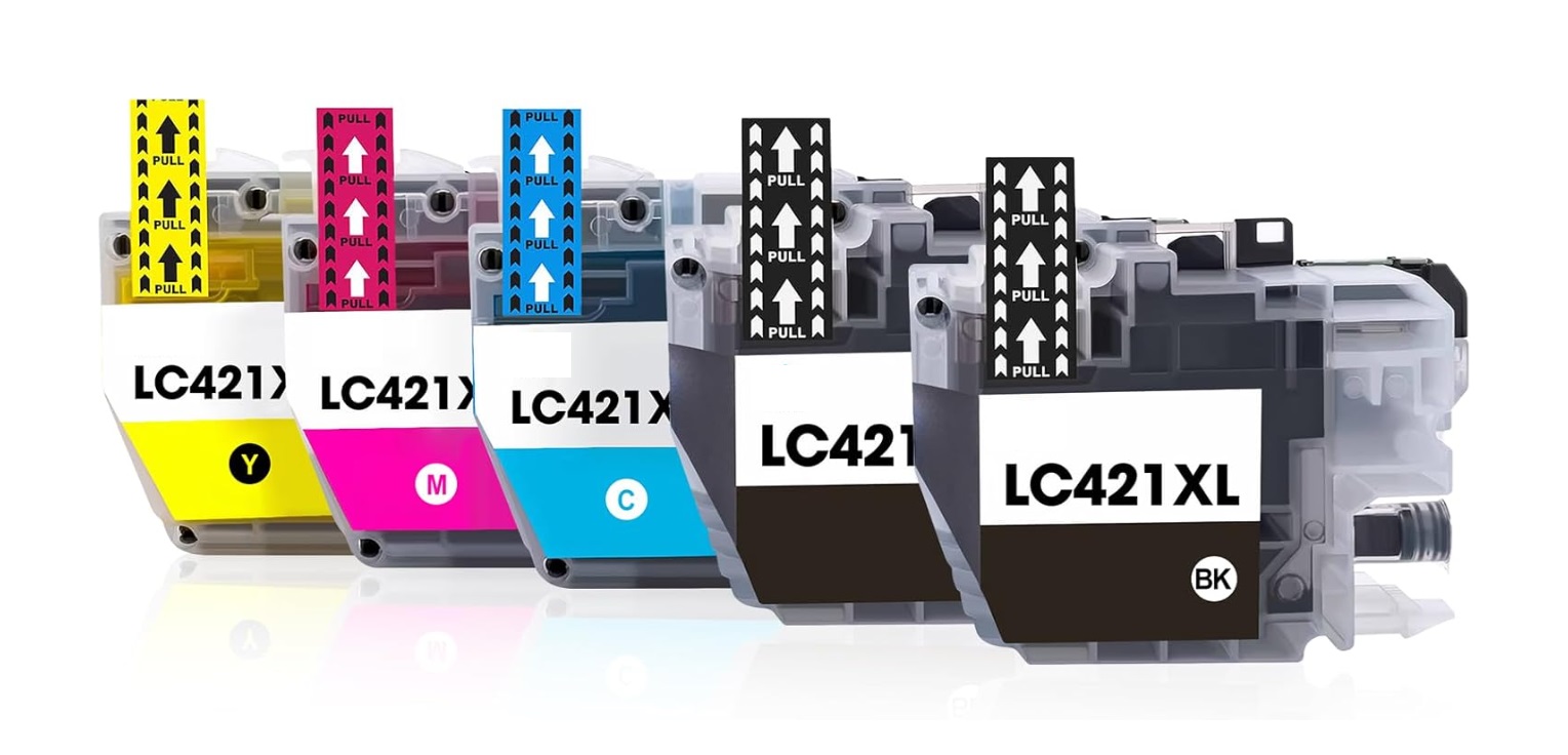 LC 421 set EXTRA zwart MOOI Brother LC 421 Cartridgeset met extra zwart (huismerk) - Afbeelding 1